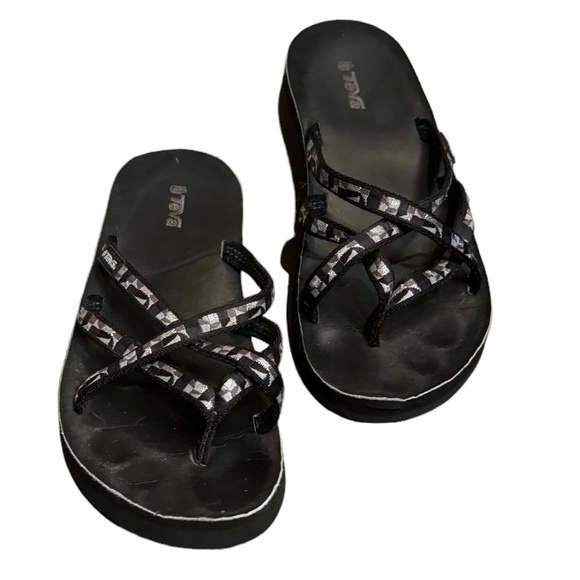 TEVA BOOST Strappy Slip On Women’s Wedge Performance Sandal Size 8 Glittery EUC - Picture 8 of 15